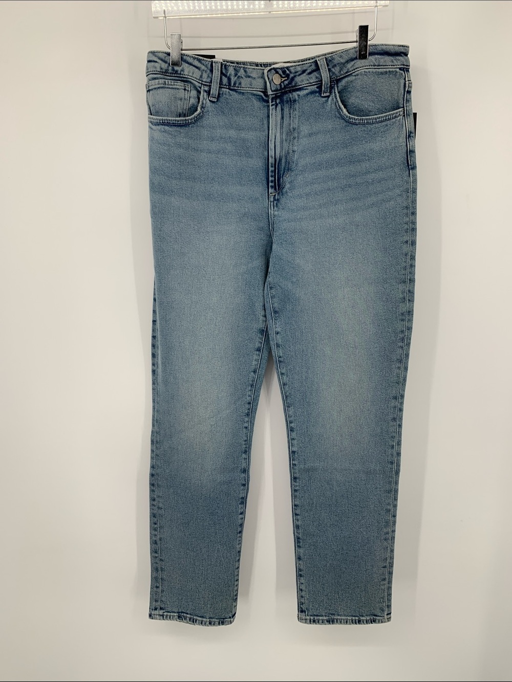 Joes Jeans high rise straight leg denim faded light wash blue women new 33